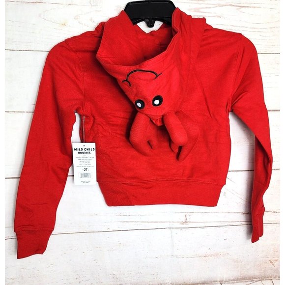 Wild Child Infinite Apparel Group 2t Lobster Sweatshirt Kid Nantasket Beach Hood - Picture 3 of 16